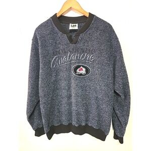 Vintage Colorado Avalanche NHL Sweater Mens M Lee Sport Embroidered 90s Y2K Blue